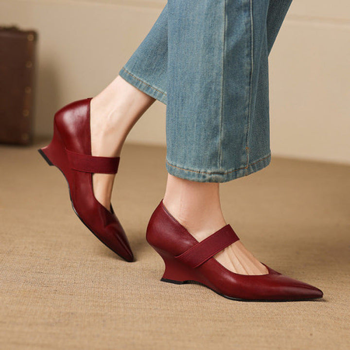 Authentic Leather Heels Tiera