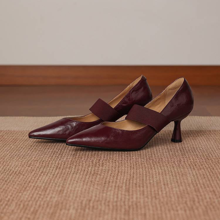 Cyra Genuine Leather Heels