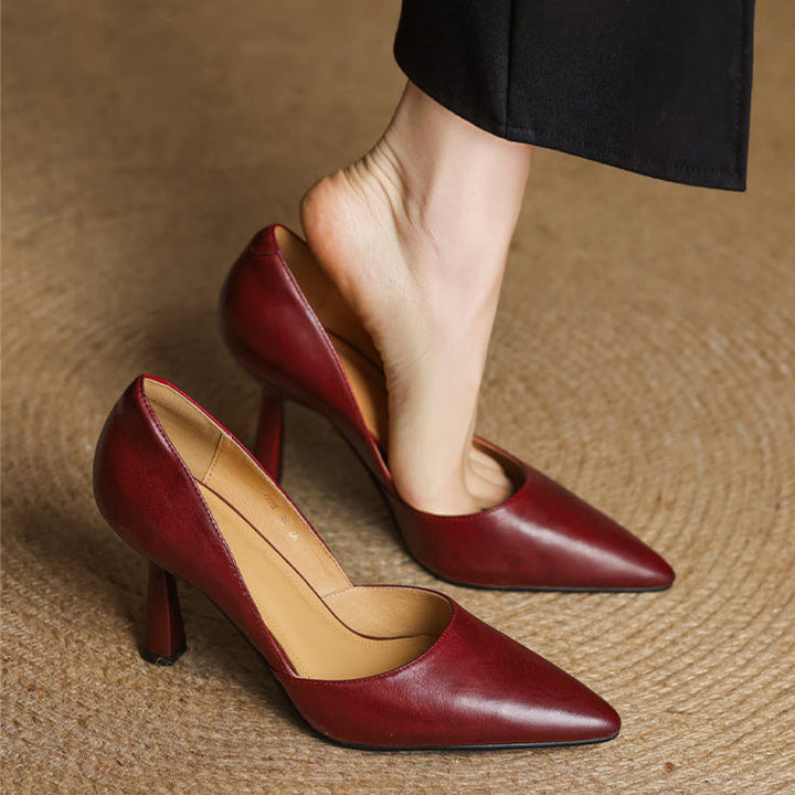 Authentic Leather Heels Liana