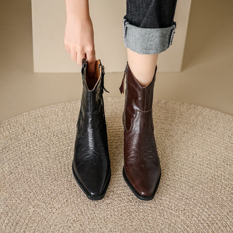 Dakota Genuine Leather Western Boots