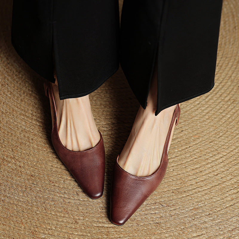 Authentic Leather Elle Heels