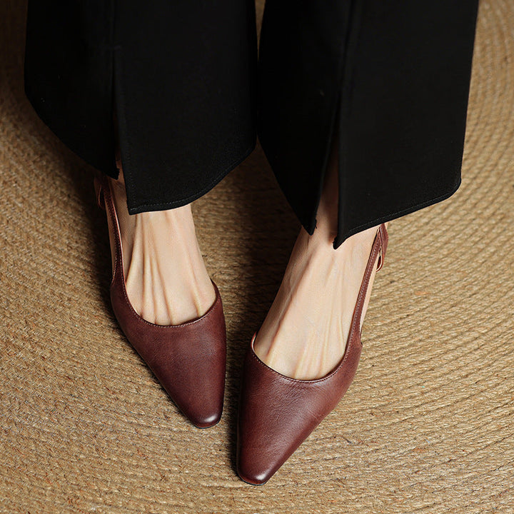 Authentic Leather Elle Heels