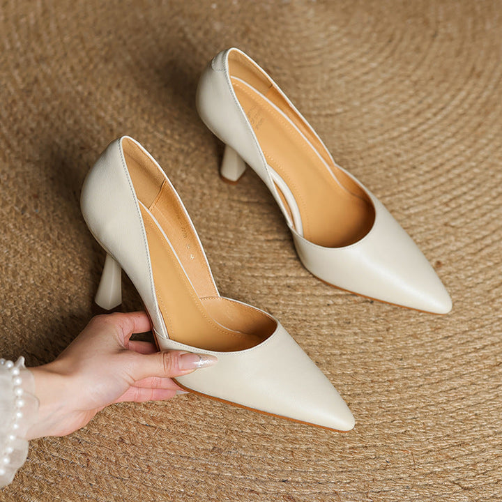 Authentic Leather Heels Liana