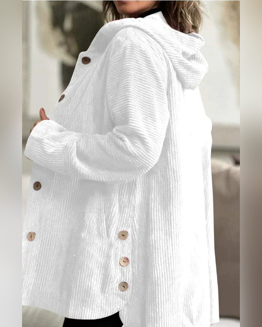 Mae | Cosy Corduroy Hooded Jacket