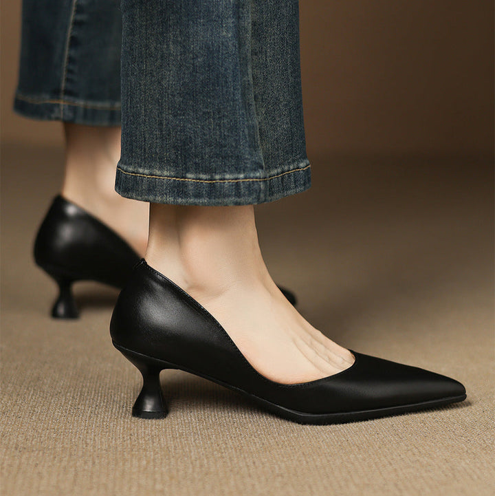 Authentic Leather Heels Elyia