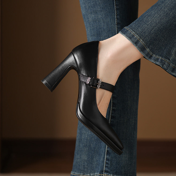 Claya Authentic Leather Heels