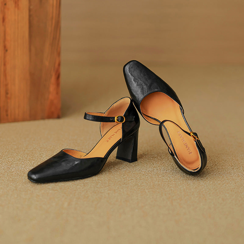 Genuine Leather Heels Amaris
