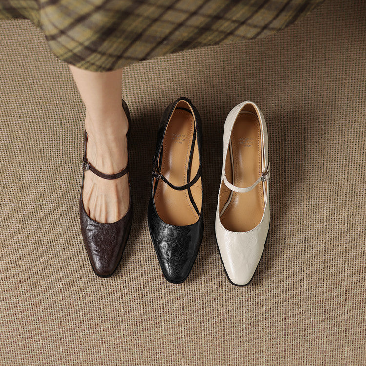 Authentic Leather Heels Veria
