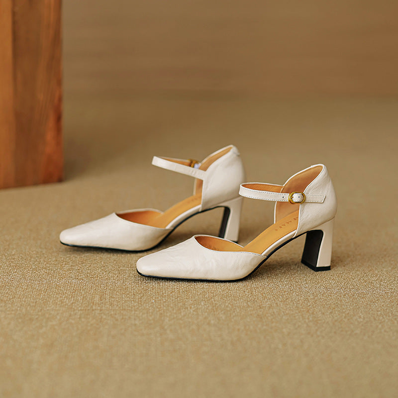 Genuine Leather Heels Amaris