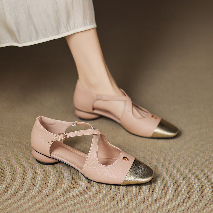 Elene Genuine Leather Mary-Jane Flats