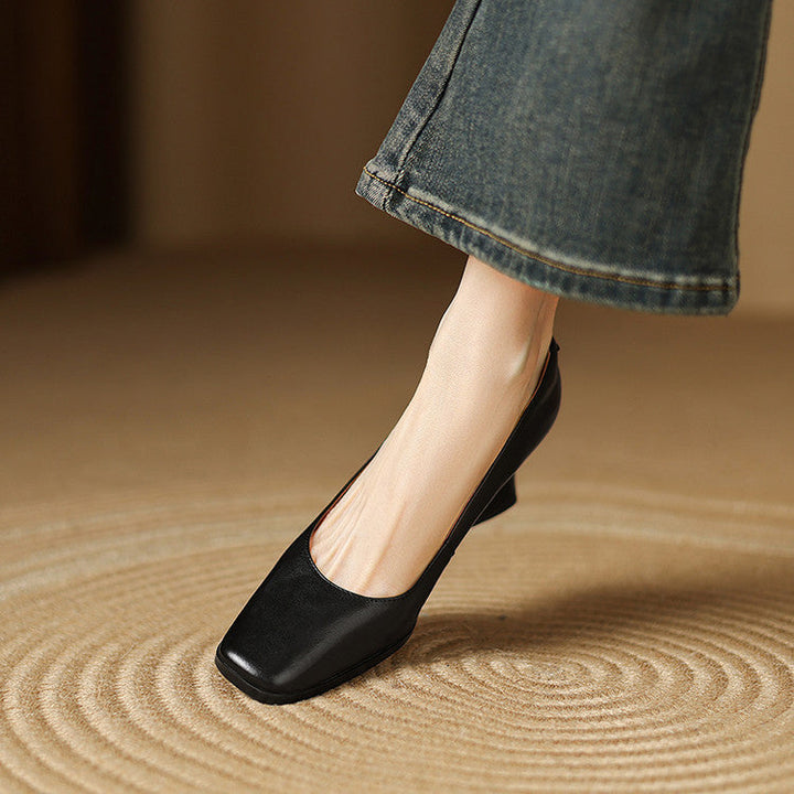 Authentic Leather Heels Arlix
