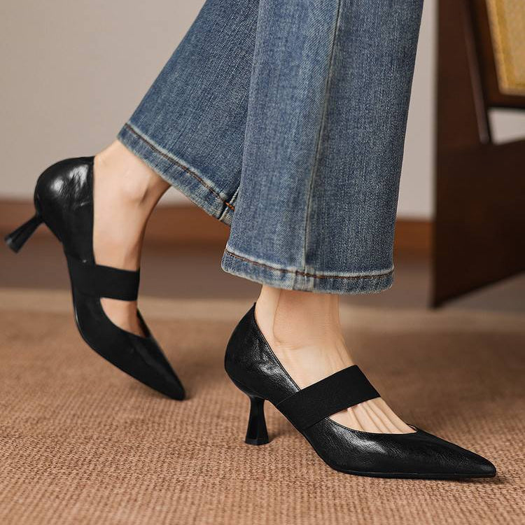 Authentic Leather Heels Cyra