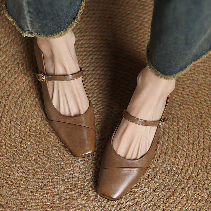 Clarette Authentic Leather Heels