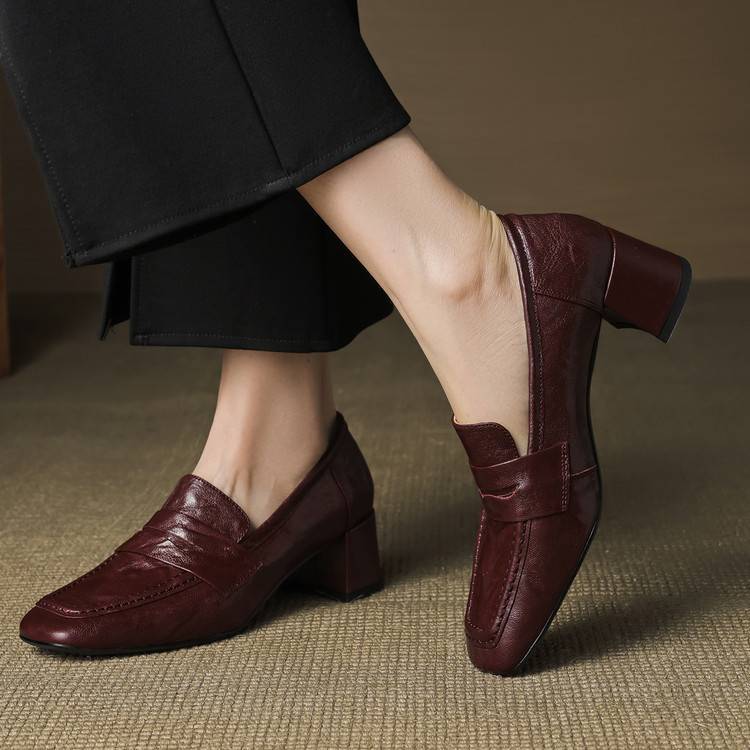 Authentic Leather Heels Sora