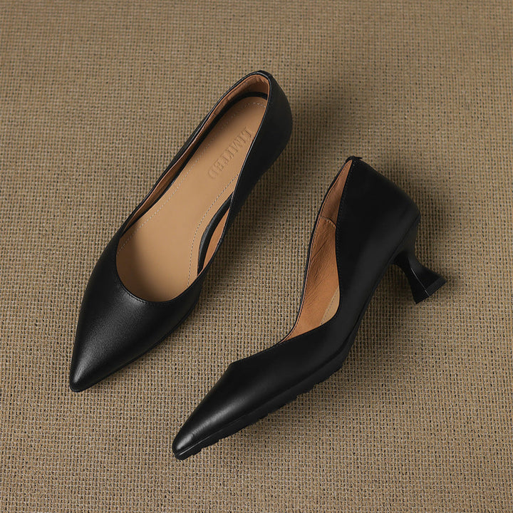Authentic Leather Heels Elyia
