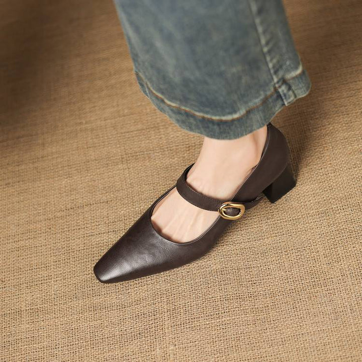 Azra Authentic Leather Heels