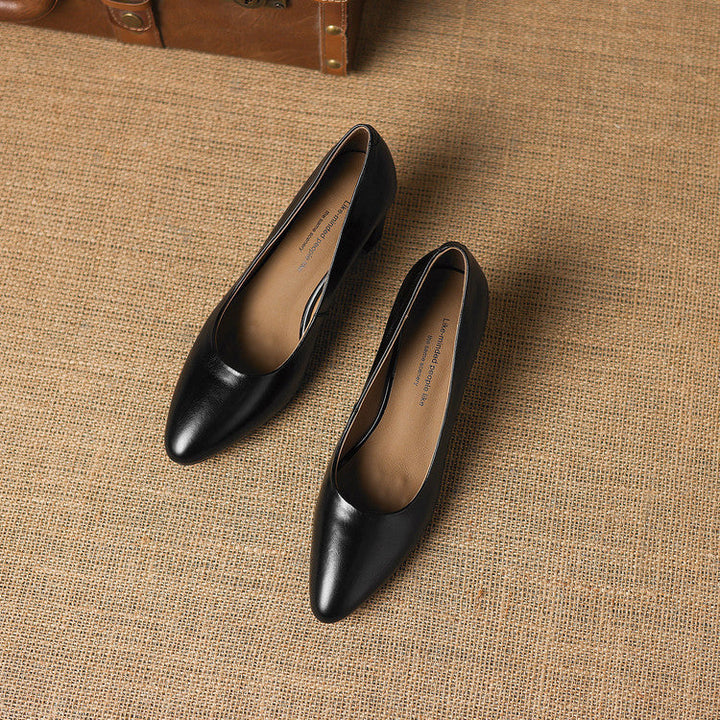 Authentic Leather Heels Velia