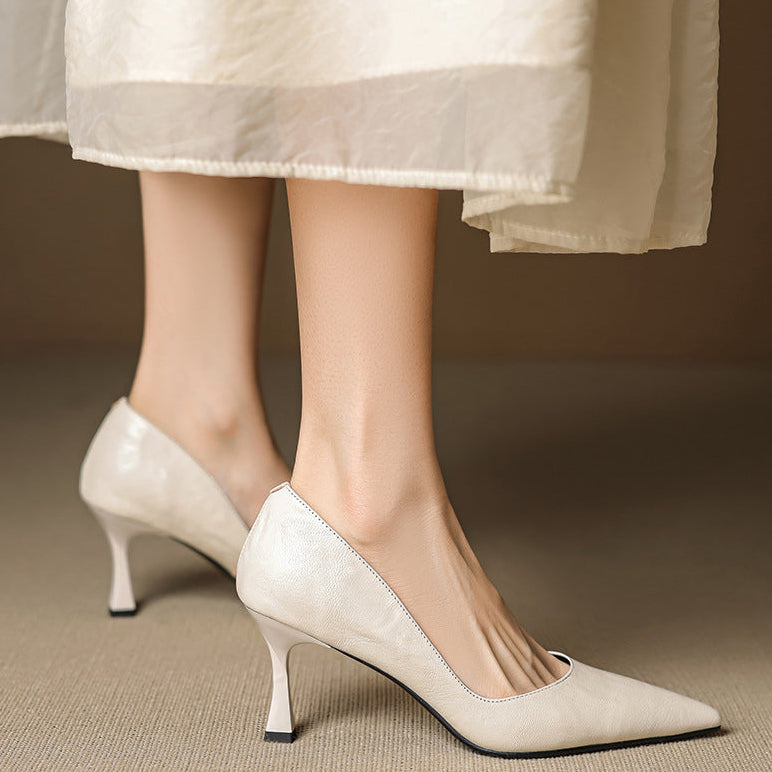 Authentic Leather Heels Viora