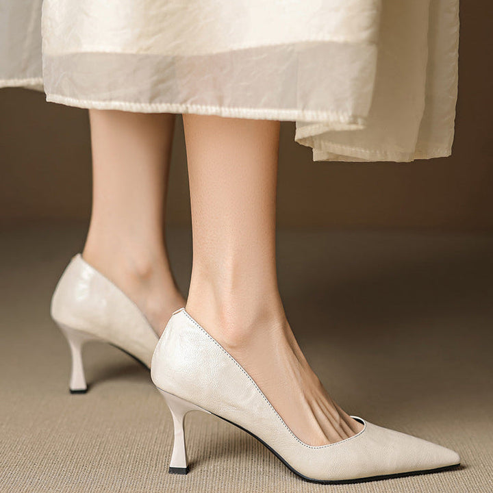 Authentic Leather Heels Viora