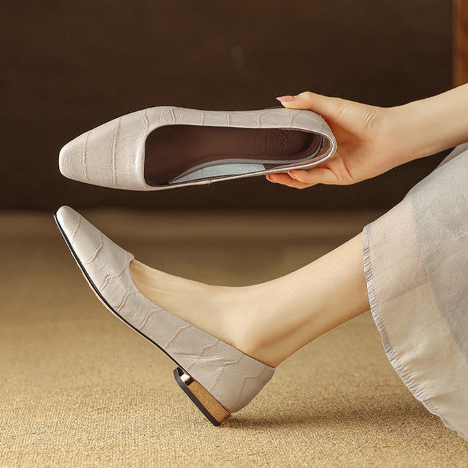 Authentic Leather Heels Celene