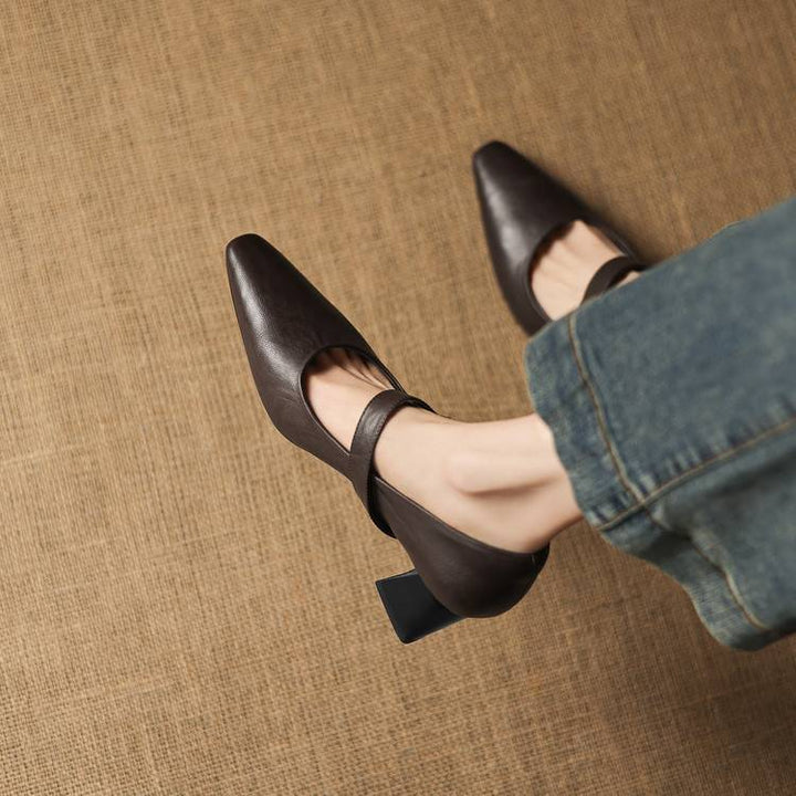 Azra Authentic Leather Heels
