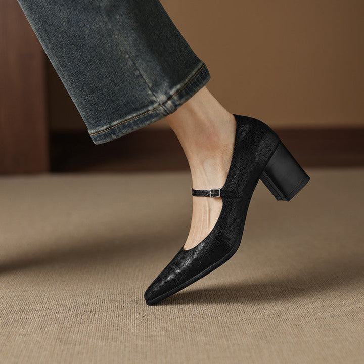 Authentic Leather Heels Veria