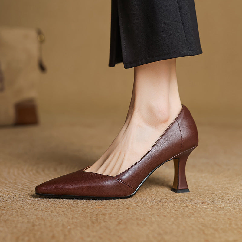 Genuine Leather Women's Heels