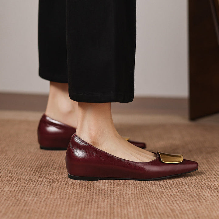 Relia Genuine Leather Flats