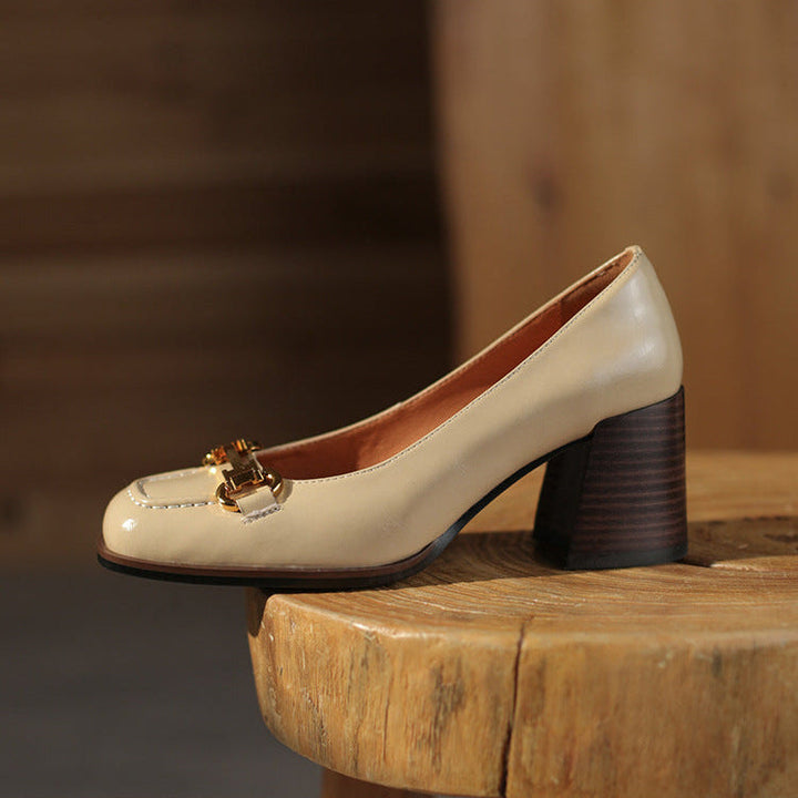 Authentic Leather Heels Velyn