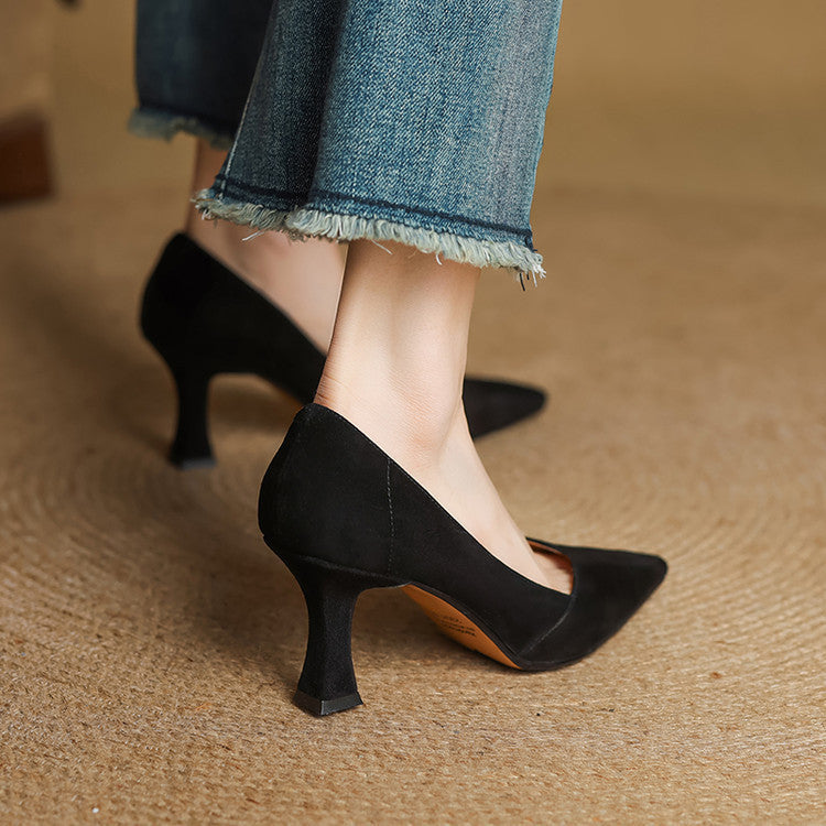 Genuine Leather Women's Heels