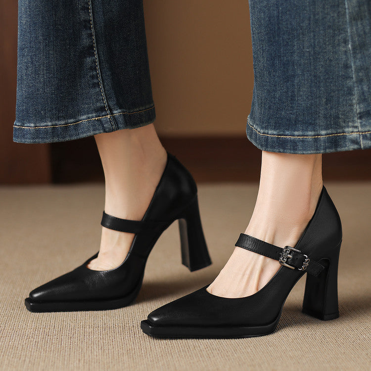 Claya Authentic Leather Heels