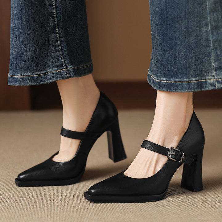 Claya Authentic Leather Heels