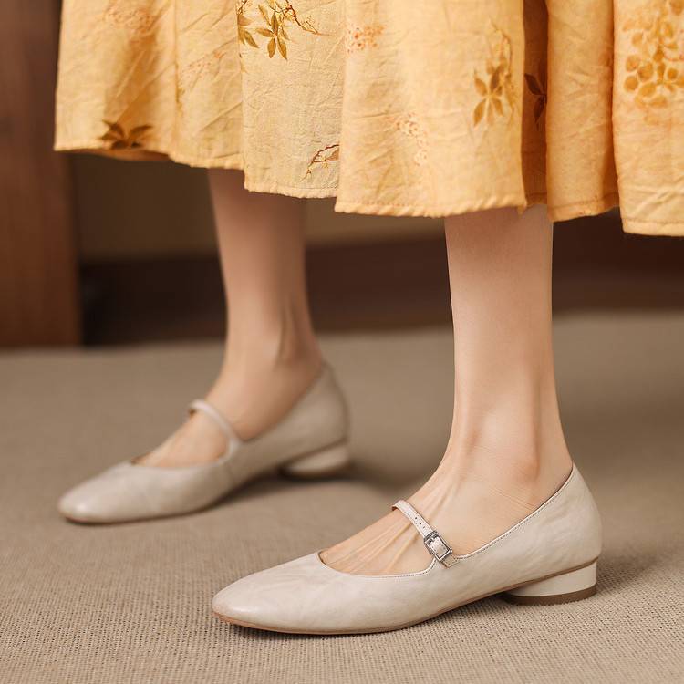 Seren Genuine Leather Flats