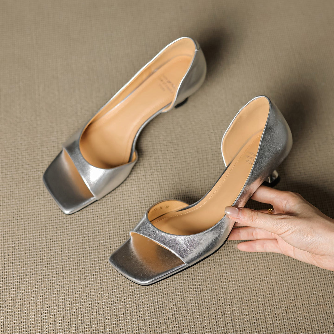 Authentic Leather Open Heels