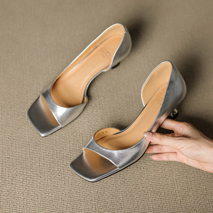 Authentic Leather Open Heels