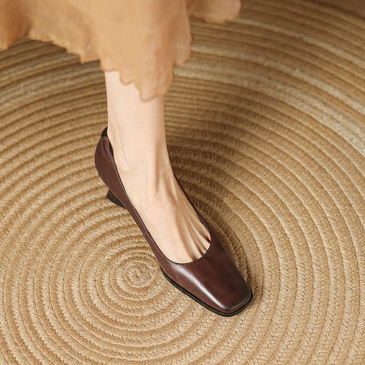 Authentic Leather Heels Arlix