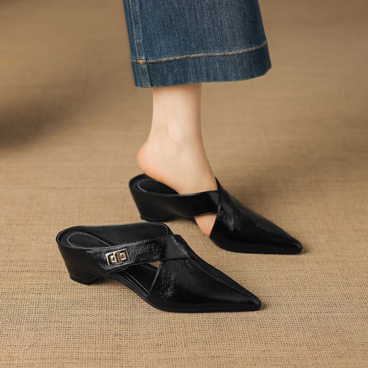 Eyla Authentic Leather Mules