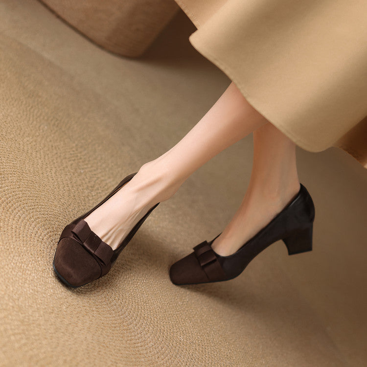 Blue Block Heels
