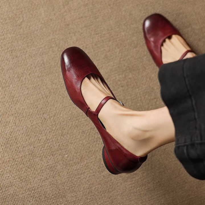 Seren Genuine Leather Flats