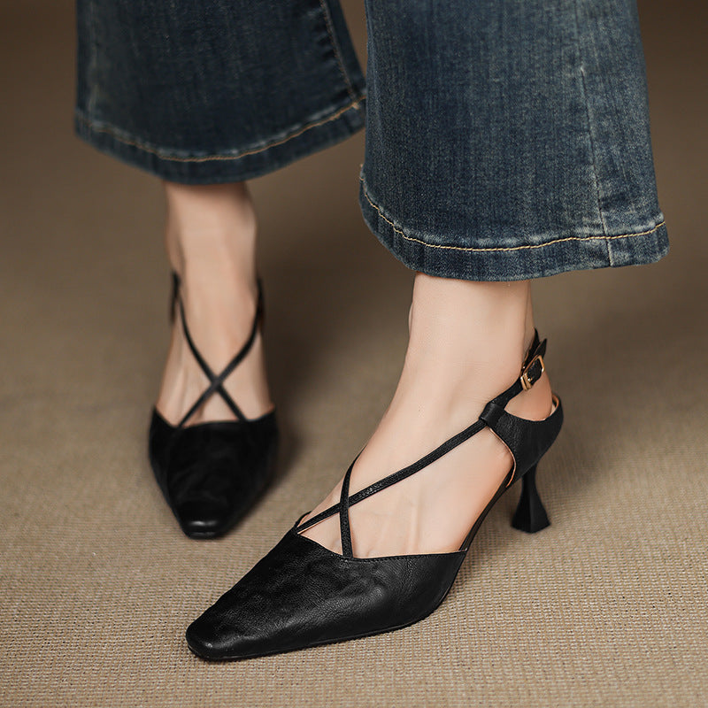 Authentic Leather Heels Velta