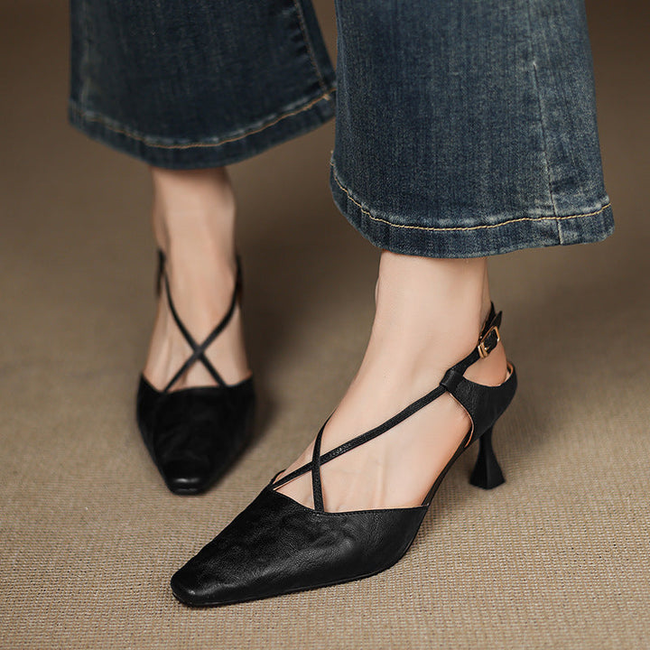 Authentic Leather Heels Velta