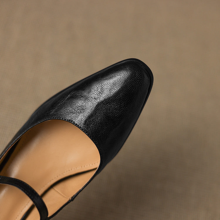Authentic Leather Heels Veria