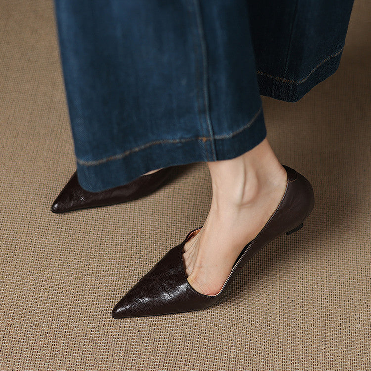 Authentic Leather Court Shoes Elar