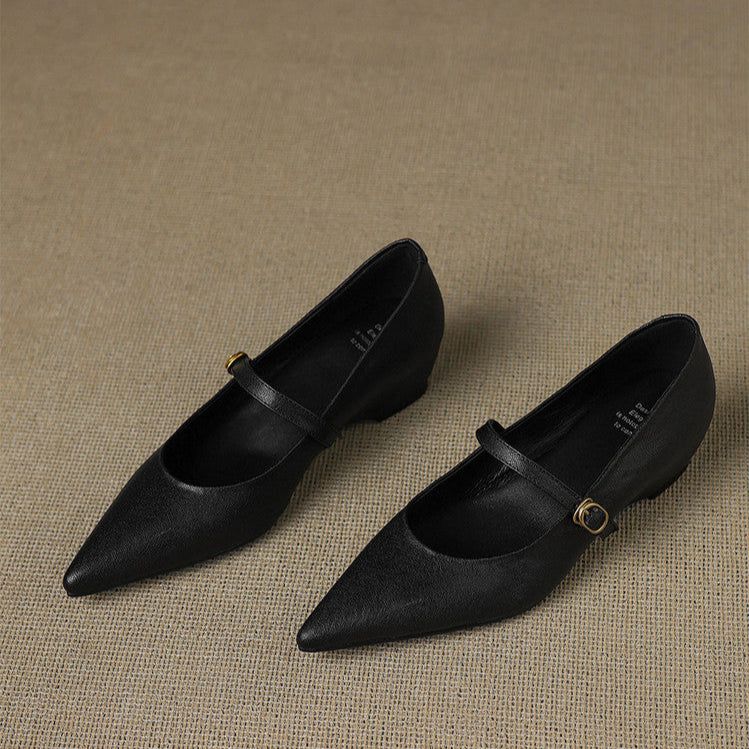 Delia Leather Heels