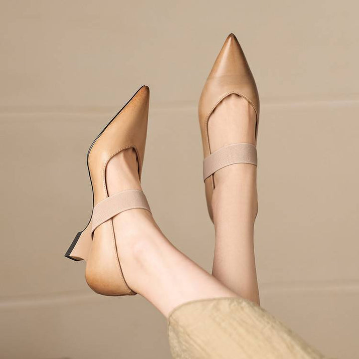 Authentic Leather Heels Tiera