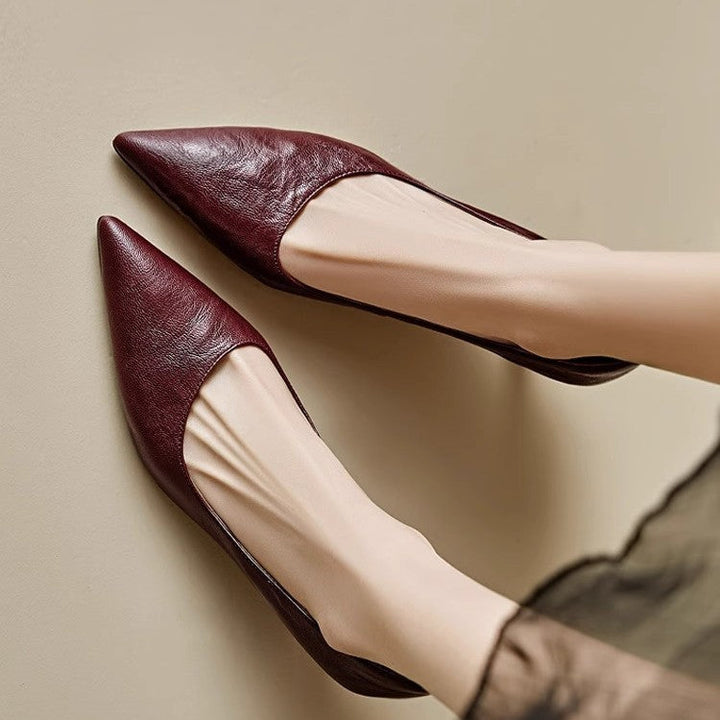 Authentic Leather Court Shoes Elar