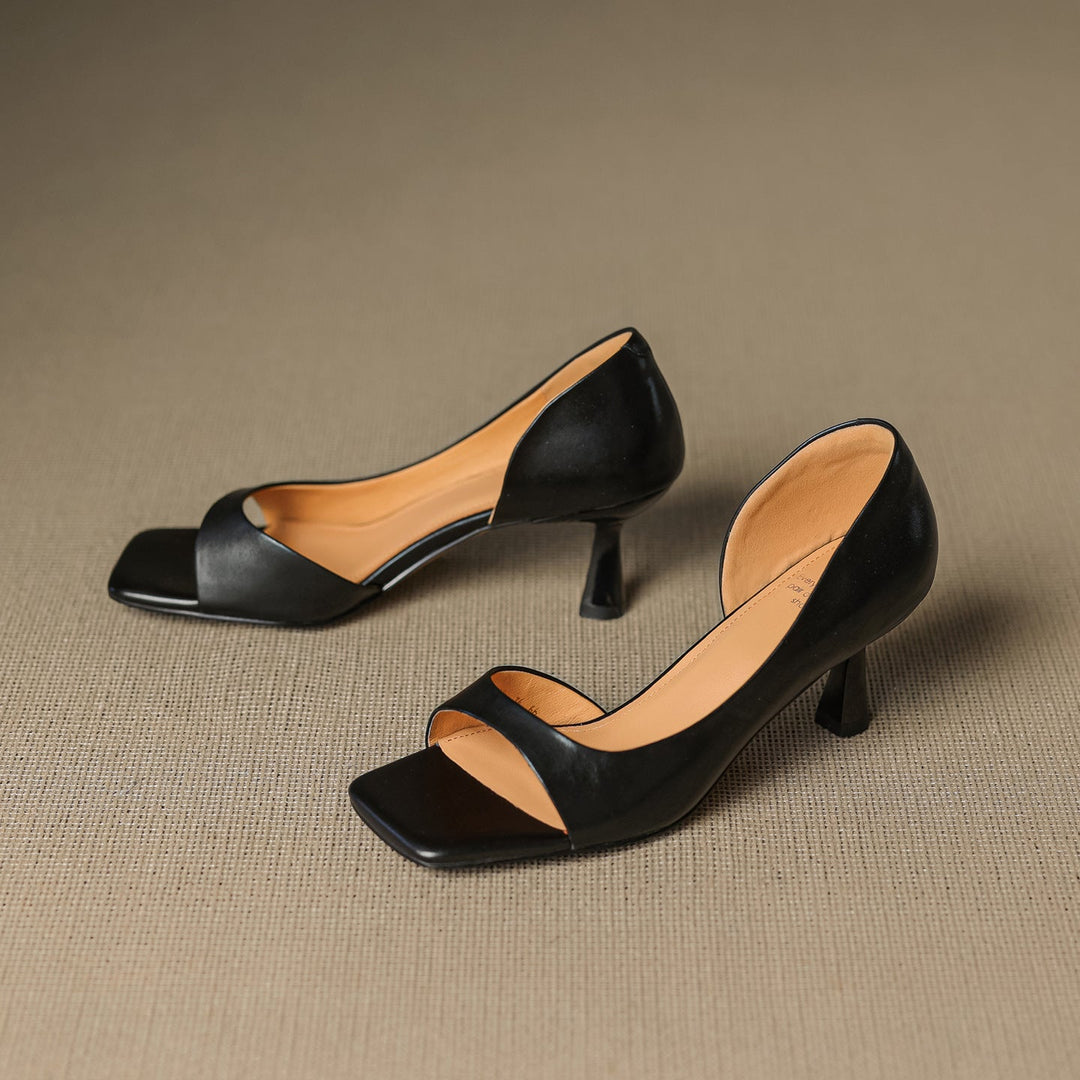 Authentic Leather Open Heels