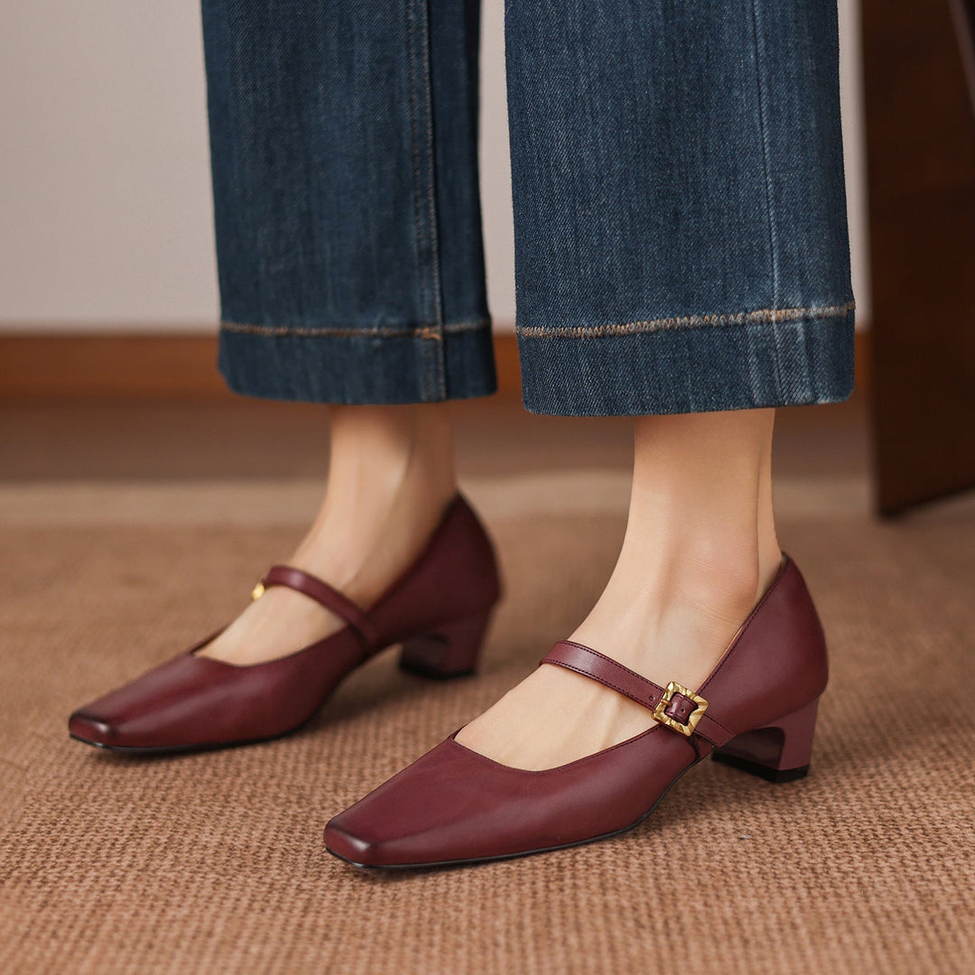 Authentic Leather Heels Aira