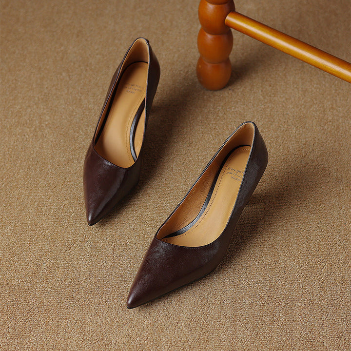 Elora Authentic Leather Heels