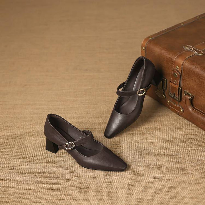 Azra Authentic Leather Heels